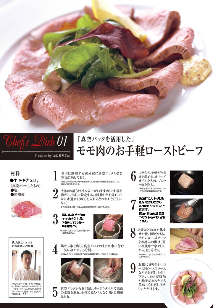モモ肉のお手軽のローストビーフ